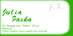 julia paska business card